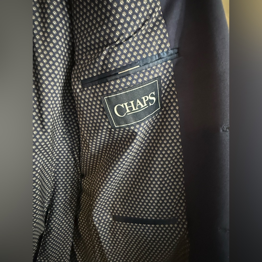 Men's Classic Blue suit / sport coat chaps size 46 R - Picture 2 of 2